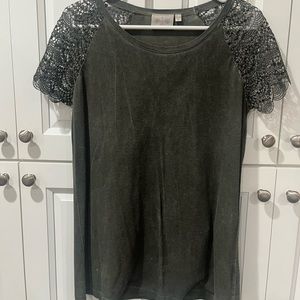 Crochet sleeve t shirt